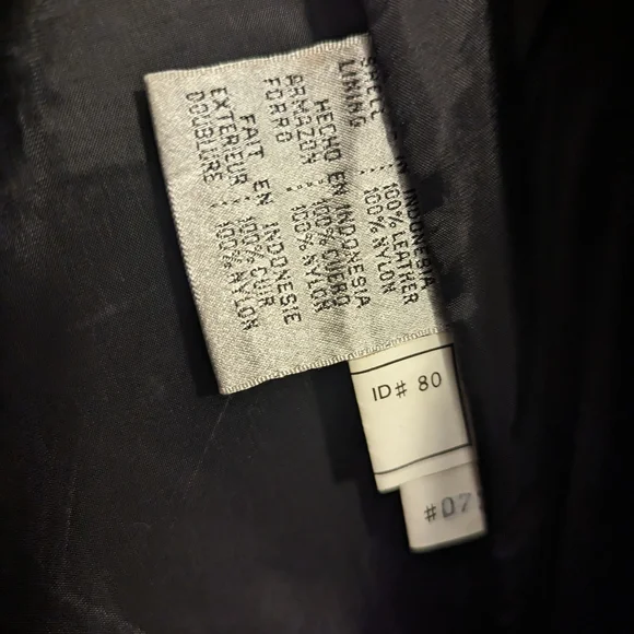 Black Leather Trench Coat - Picture 4 of 6